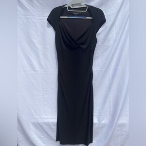 EUC. Anne Klein little black dress. Very flattering fit. Size 10.